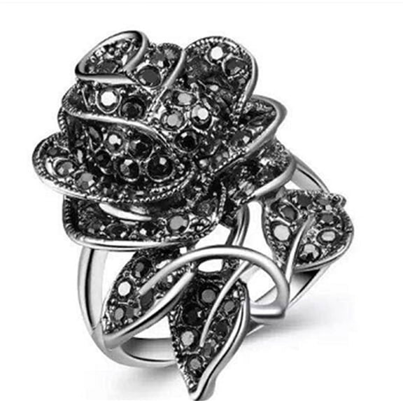 Simple Rose Rings for Women, Metal Electroplated Vintage Style, Festival Gift, Bulk Wholesale Lots