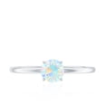 thumbnail image 4 of Rosec Jewels Real Ethiopian Opal Promise Ring for Women - October Birthstone Ring - AAA Quality - Ready to Gift for Valentines, 925 Sterling Silver, US 12.00, 4 of 9