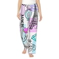 thumbnail image 2 of Lsque Eiffel Tower and Hearts Print Women's Pajama Pants, Lounge Pant - Comfortable Home Wear,Elastic Waistband, Stylish Design-XX-Large, 2 of 9