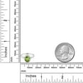 thumbnail image 4 of Gem Stone King 10K White Gold Green Peridot and Diamond Women's Engagement Ring (1.80 Cttw Oval), 4 of 5