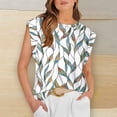 thumbnail image 2 of Nmnitkp Plus Size Tank Tops for Women Summer Casual Floral Crew Neck Sleeveless Shirts Loose Fit Pleated Tunic Tops S-2XL, 2 of 3