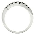 thumbnail image 5 of 0.235 ctw Wedding Band for Women - 18K White Gold Natural Onyx Stackable Eternity Ring, 5 of 6