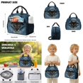 thumbnail image 5 of Xoenoiee Denim Cat Paw Print Backpack for Girls Boys Backpack with Lunch Box and Pencil Case 3PCS Set Bookbag with Front Pocket for School Teens 17 inch Large Capacity School Bag for Kids, 5 of 6