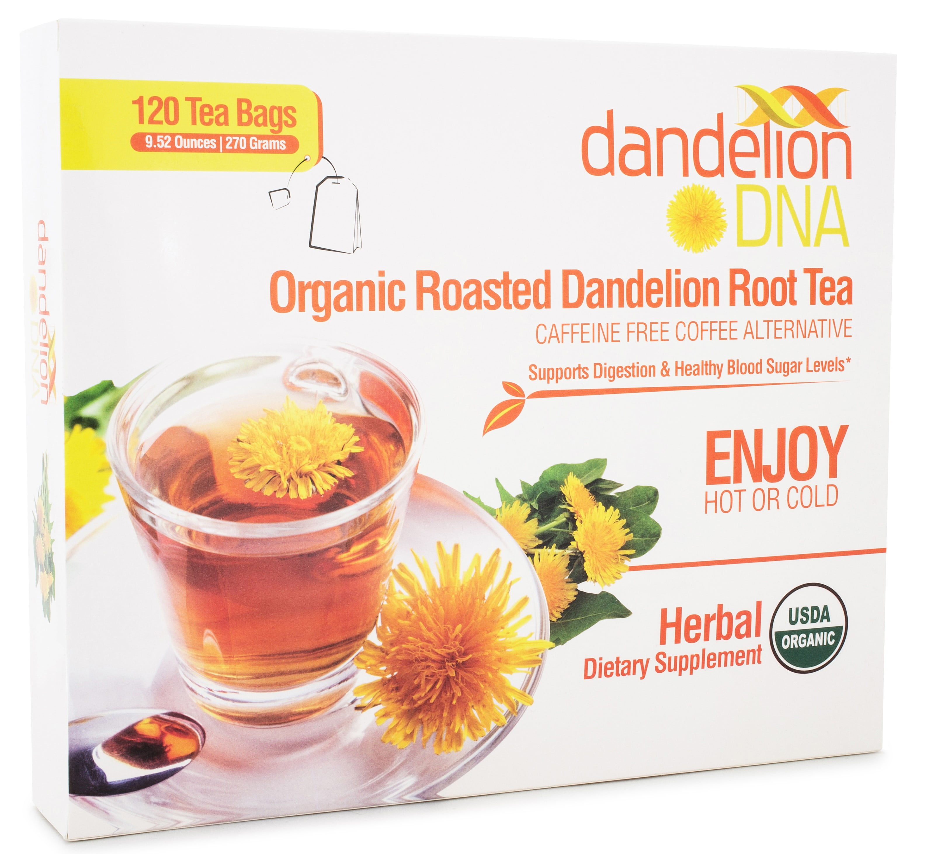 Roasted Dandelion Tea 120 bags - USDA Organic - Walmart.com - Walmart.com