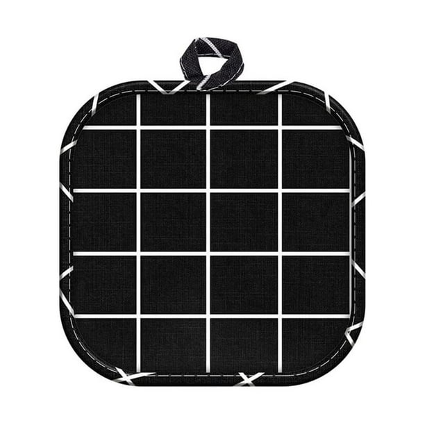 Cateissary Mantel para , soporte para ollas, manoplas para horno, resistencia al calor, sin rebabas, herramientas de seguridad para hornear, Mostrada Negro