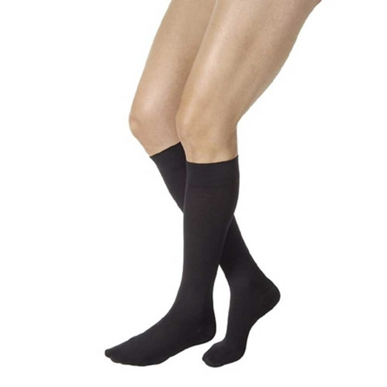 JOBST Relief Silicone Compression Thigh High, 30-40 mmHg Closed Toe, Black,  Large