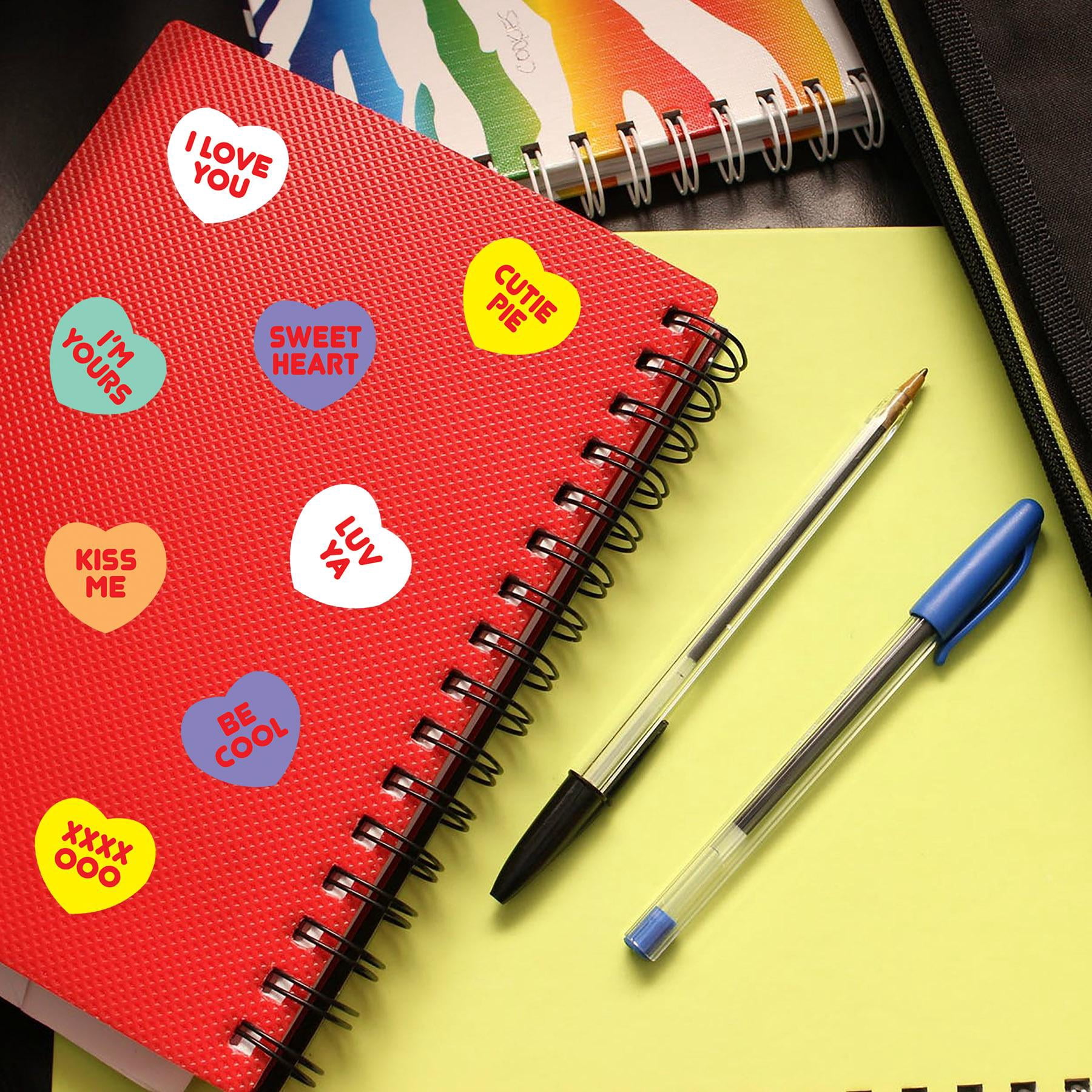 12 Packs Bulk Valentine's Day Candy Heart Stickers 4/Pack
