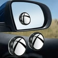 thumbnail image 3 of AMLESO Car Mirror Auxiliary Rearview Convex Mirror with Frame Round Convex Mirror for Motorcycles Trucks Snowmobiles Black, 3 of 5