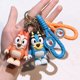 thumbnail image 4 of Cartoon Bluey Family Doll Creative Car Chain Keychain Bag Pendant Couple Exquisite Small Gift Children's Backpack Pendant Gift, 4 of 4