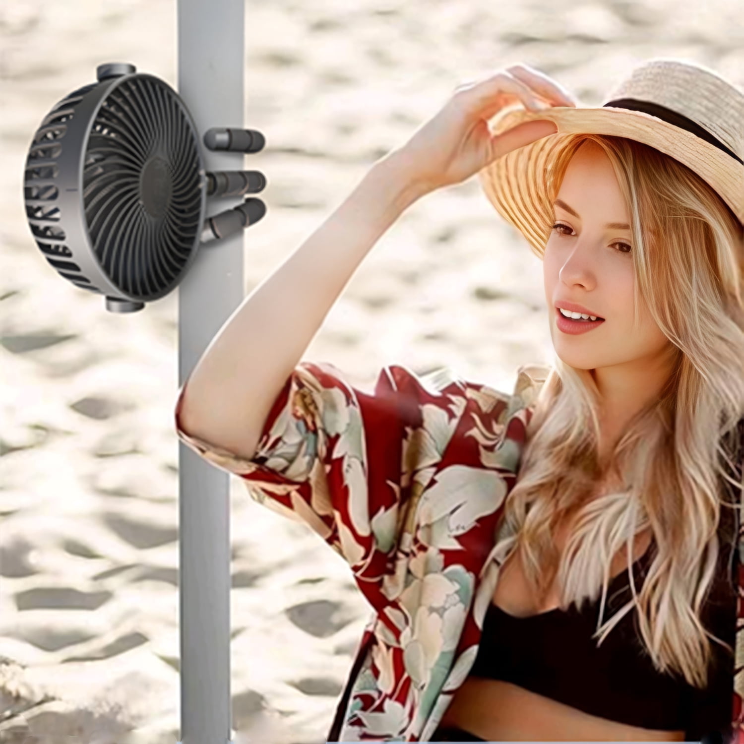 airbro 5-In. Portable Squid Fan with Flexible Tripod Legs, 4 Speeds, 800-mAh Rechargeable Battery, up to 5 Hours Run Time, 360° Air Flow