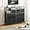 Black Willow N, variant on Jojoka TV Stand with Charging Station, Bedroom Dresser for Living Room TV Stand with 9 Drawers, Pink