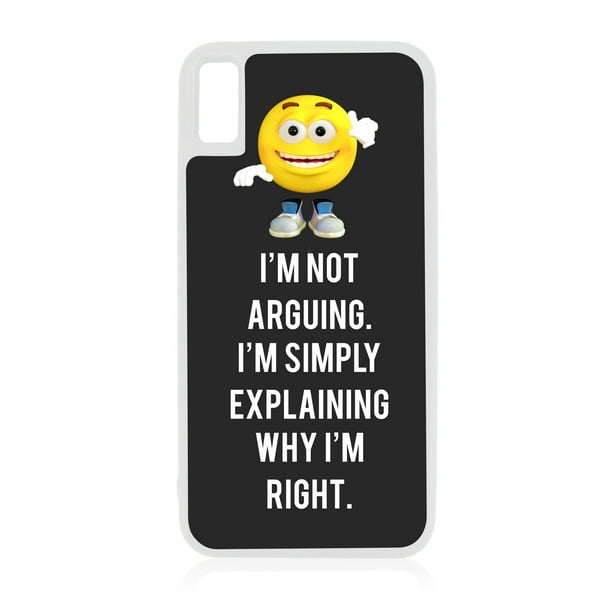 Arguing Cute Yellow Emoticon Iphone Xr Quote Cases Xr Quote Case White Rubber Case For Iphone Xr Iphone Xr Phone Case Iphone Xr Accessories Walmart Com