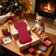 thumbnail image 5 of Dog Christmas Stocking, Knit Christmas Stocking for Dogs, Bone Shape Dog Stocking Christmas Large Pet Stockings Hanging Dog Christmas Stocking for Dogs Cats Pets, 5 of 6