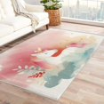 thumbnail image 1 of Unicorn Rugs for Girls Bedroom - 5x7 Rug - Unicorn Rug - Cute Fantasy Animal Area Rug - Girls Kids Gradient Rugs - Princess Red and Green Carpet, 1 of 7