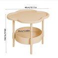 thumbnail image 3 of BiFandian 2 Tier End Table, Side Table with Removable Tray, Round Side End Table, Small Sofa Coffee Side Table, Waterproof Small Accent Table for Living Room, Bedroom, Bathroom, 3 of 9