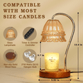 thumbnail image 6 of Funistree Candle Warmer Lamp with Timer, Flower Candle Lamp Perfect for Home Decor Gift for Women Mom, 6 of 6