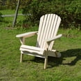 thumbnail image 3 of Contemporary Home Living Chaise Adirondack Pliante en Bois - Beige, 3 of 5
