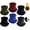 Black&Winered&Navy&Green&Royablue&Gray, variant on 4 Pack Winter Neck Warmer Fleece Neck Gaiter Windproof Face Cover Scarf, Black&Green&Royablue&Gray