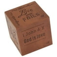 thumbnail image 3 of Woodbridge Lighting Light House Wood Bible Cube Paper Weight Accessory in Walnut, 3 of 3