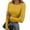 21#Yellow, variant on Women 2025 Fall Clothes Long Sleeve Shirts Ribbed Knit Fitted Basic Tee Going Out Tops Underscrub Casual Outfits Red M