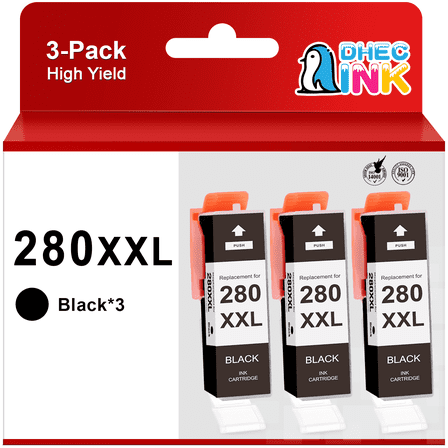 280XXL 280 Ink for Canon 280 PGBK Ink Cartridge (3 Black)