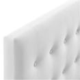 thumbnail image 4 of Pemberly Row Tête de Lit Capitonnée en Velours de Performance, Blanc, 4 of 7