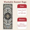 thumbnail image 6 of Hallway Runner Rug 2'x6' Washable Area Rugs Non Slip Laundry Rug Runner Floor Carpet Runners for Hallways Entryway Laundry Room Kitchen, 6 of 11