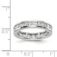 thumbnail image 5 of 14K White Gold Ring Band Eternity Diamond Round Polished 2ct Channel Set , Size 9, 5 of 5