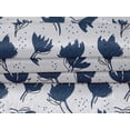 thumbnail image 4 of oneOone Velvet Navy Blue Fabric Florals Craft Projects Decor Fabric Printed By The Yard 58 Inch Wide, 4 of 4