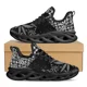 thumbnail image 1 of Zapatillas deportivas con estampado 3D de hojas de marihuana verde para mujer, transpirables, con cordones, cómodas, con plataforma, de lujo, 1 of 6