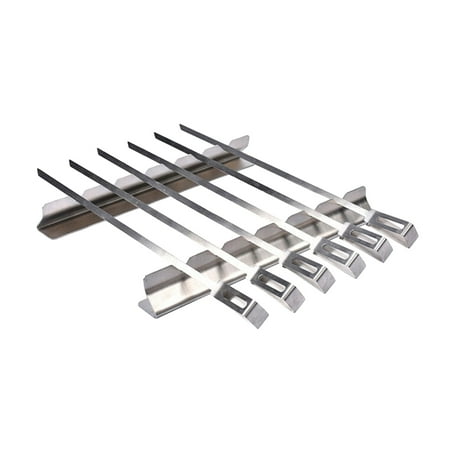

BBQ Skewers with Rack Kebab Skewers Sticks Barbecue Forks Durable and Reusable Barbecue Tool