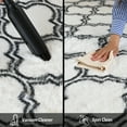thumbnail image 6 of Pentantan 5ft x 8ft Geometric Shag Area Rugs for Living Room, Moroccan Fluffy Bedroom Carpet, White & Black, 6 of 8