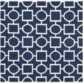 thumbnail image 6 of SAFAVIEH Dhurrie Sheldon Geometric Shapes Wool Area Rug, Navy/Ivory, 2'6" x 4', 6 of 10