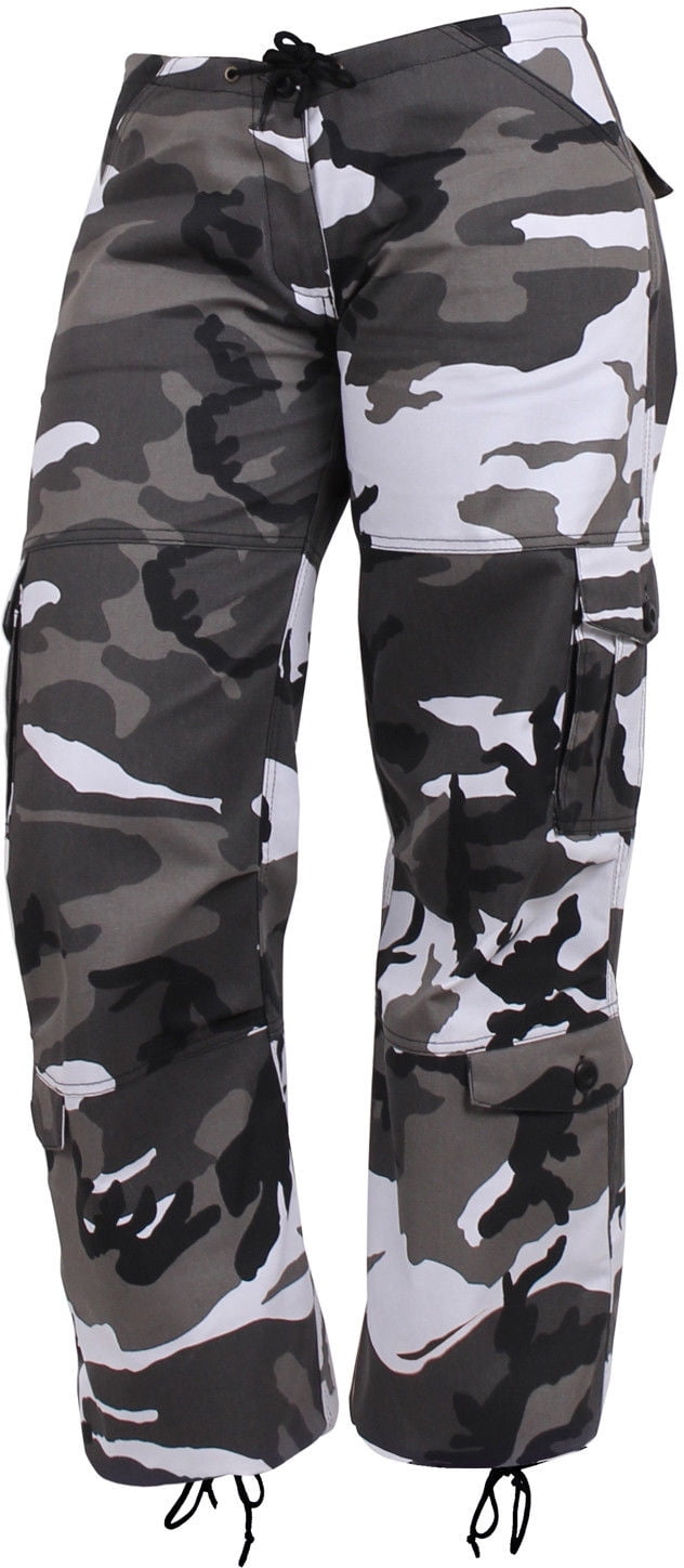 Fashion Womens Camo Army Fatigues Military Cargo Pants BDU Paratrooper Women's Clothing, Shoes