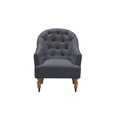 thumbnail image 3 of Jamiyah Accent Chair Dark Gray Linen Upholstered Curved Back, 3 of 7