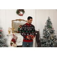 thumbnail image 6 of Iceglad Mens Ugly Christmas Sweater Quarter Zip Sweaters Reindeer Snowflake Turtleneck Long Sleeve Knitted Pullove, 6 of 12