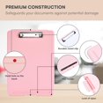thumbnail image 6 of Arcticice 2-Pack Clipboards with Storage, A4 Binder Clipboard with Pen Holder, 13x9 Nursing Clipboard for Office Supplies, Blue + Pink, 6 of 7