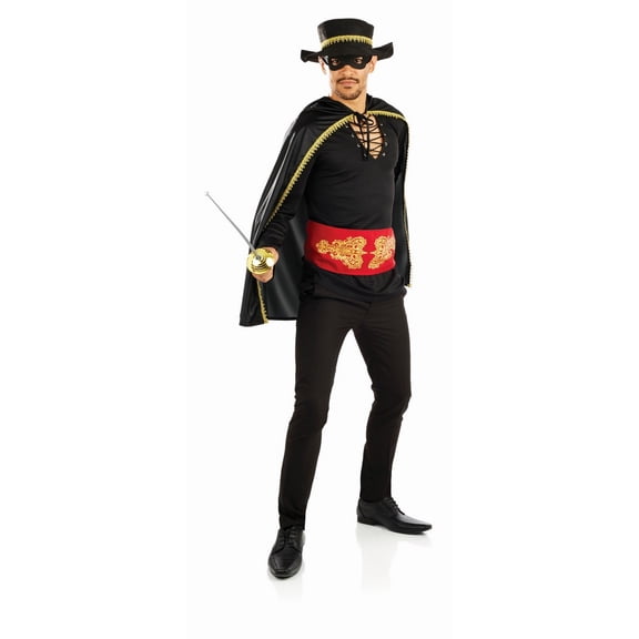 Fun Shack Mens Zorro Costume Hat Adult Mexican Masked Bandit Outlaw Fancy Dress Halloween Black M