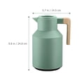 thumbnail image 2 of FONDOTIN Hot Water Kettle Insulated Kettle Glass Green Simple Style 1Set, 2 of 8