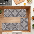 thumbnail image 3 of Vaukki Kitchen Rugs Set of 3, Moroccan Non Slip Machine Washable Kitchen Floor Mats, Heavy Duty Low Profile for Sink Laundry, Gray, 3 of 13
