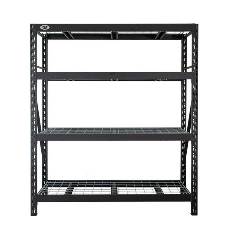 CAT 77 x 24 Inch Heavy Duty Industrial 4 Tier Adjustable Steel Wire Shelf 