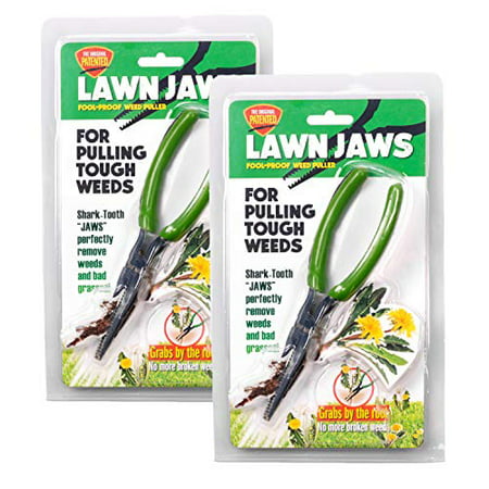 Lawn Jaws The Original Sharktooth Weed Puller Remover Weeding & Gardening Tool Weeder - Pull from The Root Easily! - Value Pack, 2 Weed