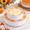 Orange, variant on Orange 60-Piece Disposable Thanksgiving Plastic Party Plates Set with Pumpkin and Leaf Design