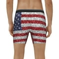 thumbnail image 4 of Xecao America Flag Glitter Print Boxer Briefs for Men's Stretch Moisture-Wicking Underwear, Mid-Rise Classics breathable fabric, 4 of 7
