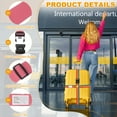 thumbnail image 3 of Uxcell Cross Luggage Straps with Combination Lock Adjustable Suitcase Belt Pink, 3 of 7