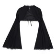 thumbnail image 1 of Women Goth Tops Punk Cover Up Mesh Crop Top See Through Sexy Long Sleeve Blouses Y2k Black Rave Outfit Festival L, 1 of 4