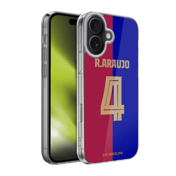 Head Case Designs FC Barcelona 2024/25 Players Home Kit Ronald Araújo Soft Gel Case for Apple iPhone 17