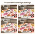thumbnail image 7 of ODIKA 6'x9' Playful Multicolor Palette Botanical Washable Area Rug Retro Inspired Floral and Leaf Patterns for Dining Room, Under Table, Office Décor, Non-Slip Chair-Friendly, 7 of 7
