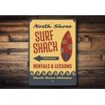 thumbnail image 1 of Surf Shack This Way Novelty Sign, Metal Wall Decor - 10x14 inches, 1 of 4