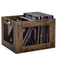 thumbnail image 1 of Caja de Madera TEMI para Almacenamiento de Discos de Vinilo 26x32x39 cm, 1 of 6